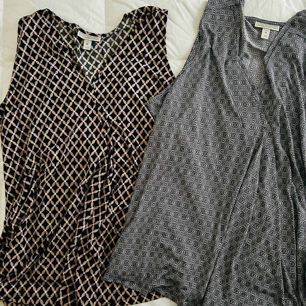 Pair of Dana Buchman Sleeveless Blouses 1X